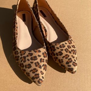 Leopard Pointed Toe Flats